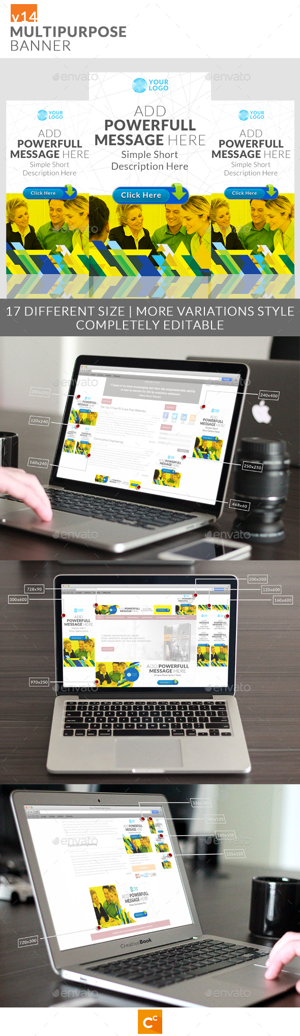 Multipurpose Banner Ads v14 - Banners & Ads Web Elements