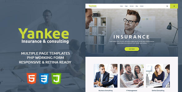 Yankee – Insurance Consulting HTML Template