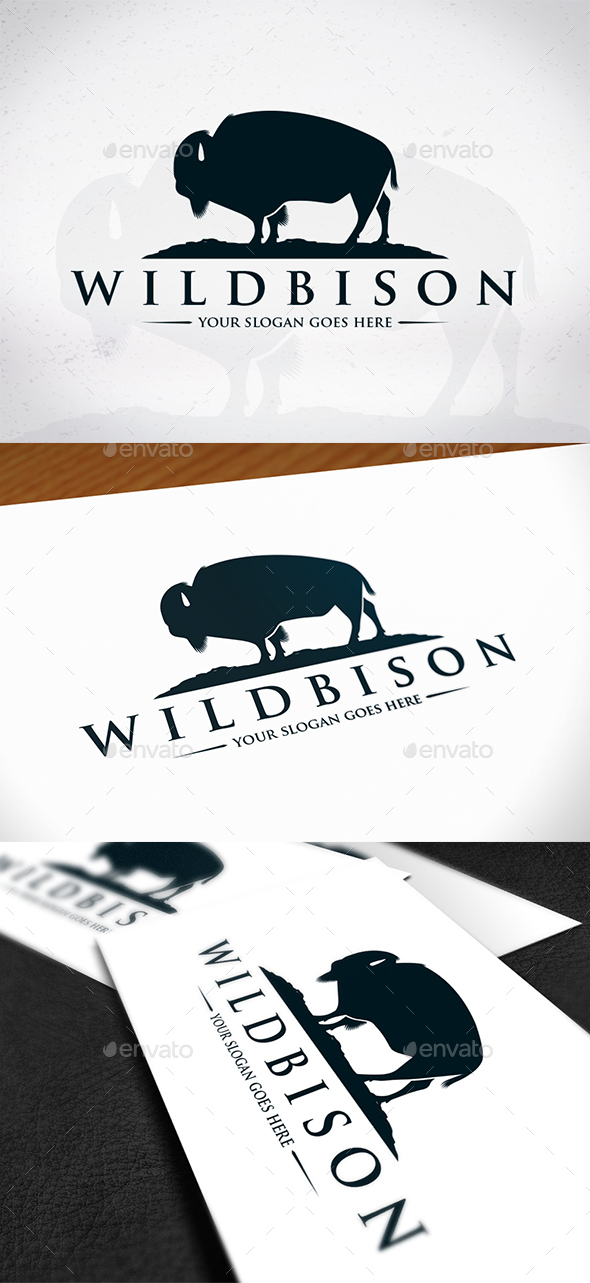 Wild Bison Logo Template - Animals Logo Templates