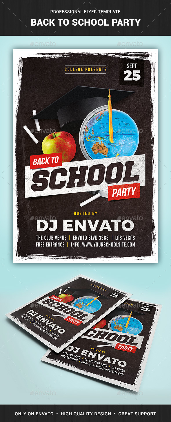 Back To School Flyer Template - Clubs & Parties Events