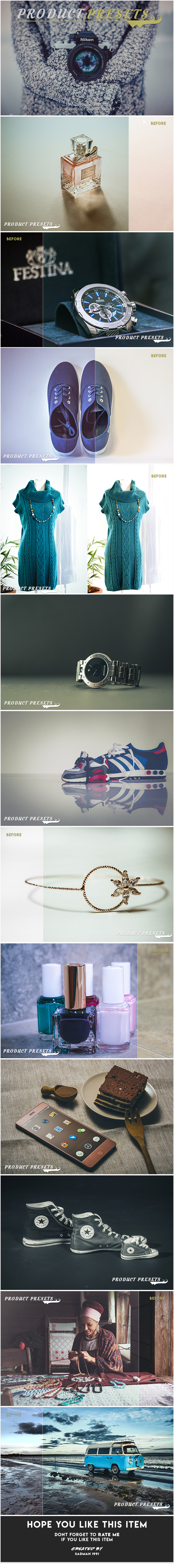 Product Presets Pack - Lightroom Presets Add-ons