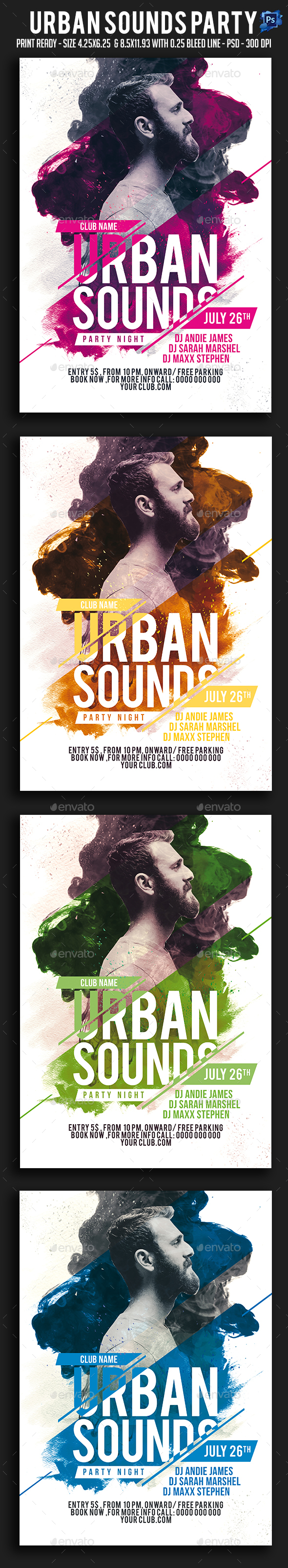 Urban Sounds Party Flyer