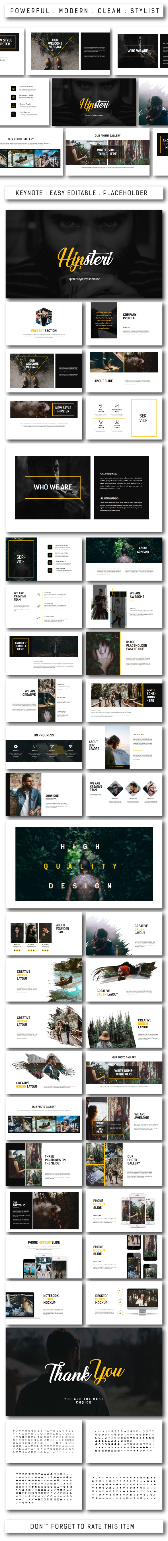 Hipsteri Multipurpose Keynote - Keynote Templates Presentation Templates