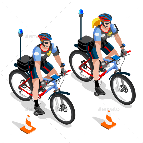 Police Bicycles - People Characters