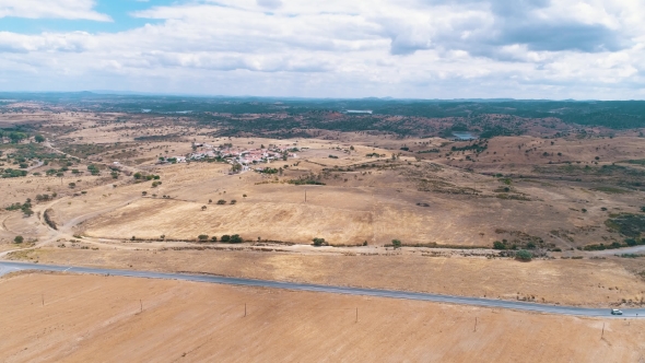 Aerial View Rural Landscape