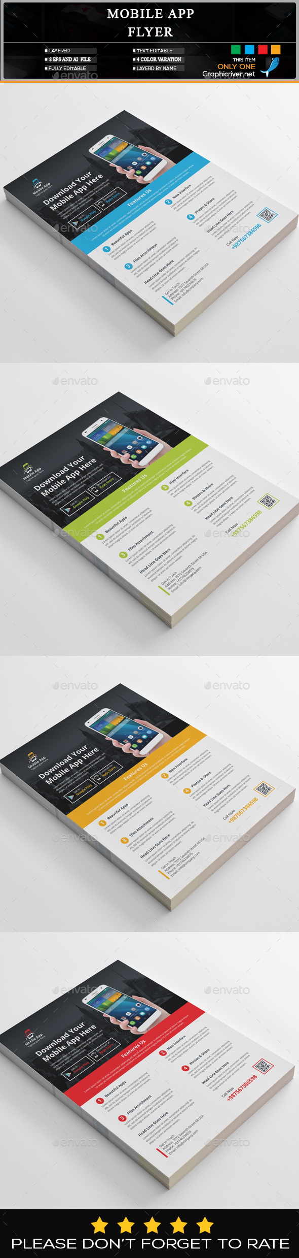 GraphicRiver Mobile App Flyer 20435472 GraphicRiver Mobile App Flyer 20435472