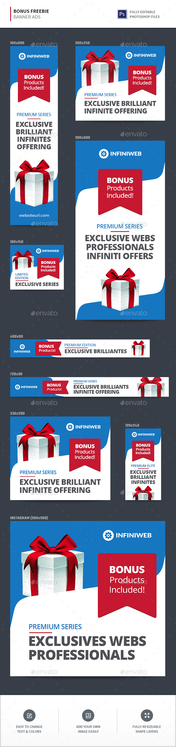Freebie Bonus Offer Banners - Banners & Ads Web Elements