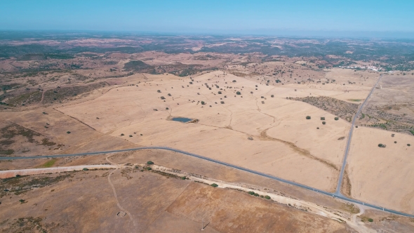 Aerial View Rural Landscape