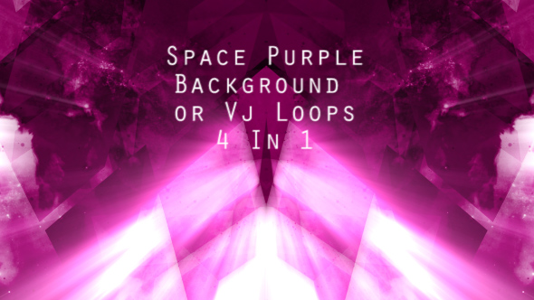 Purple Space VJ Or Background 4 In 1
