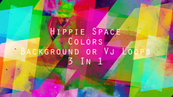 Hippie Space Vj Or Background 3 In 1