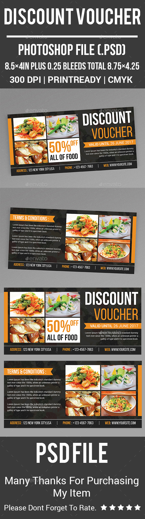 Discount Voucher - Cards & Invites Print Templates