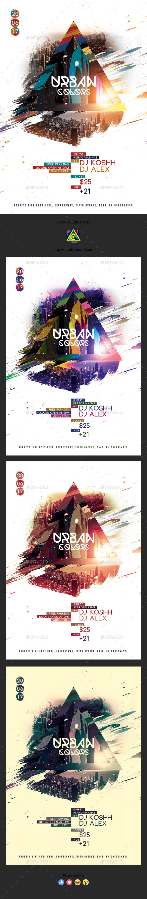 Urban Colors Poster - Clubs & Parties Events