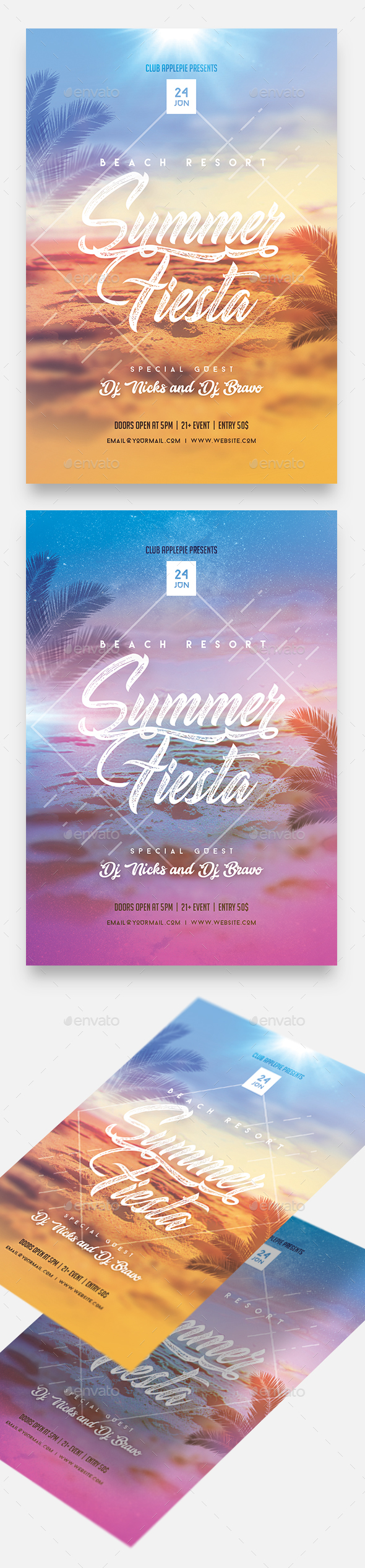 Summer Fiesta Party Flyer - Clubs & Parties Events