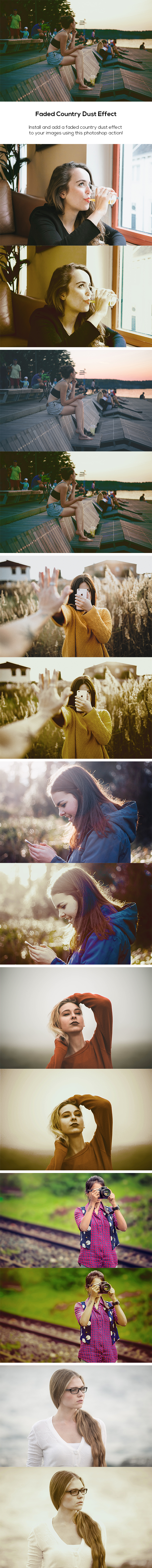 Faded Country Dust Effect - Photo Effects Actions