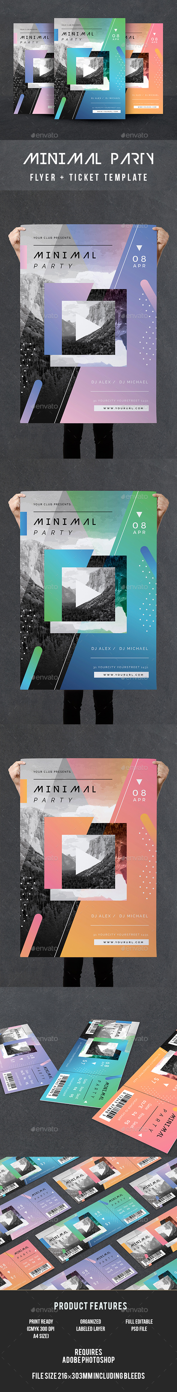 Minimal Music Flyer - Clubs & Parties Events