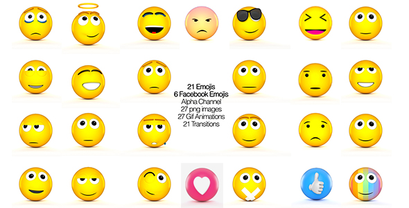 Facebook Emojis And - VideoHive 20437993
