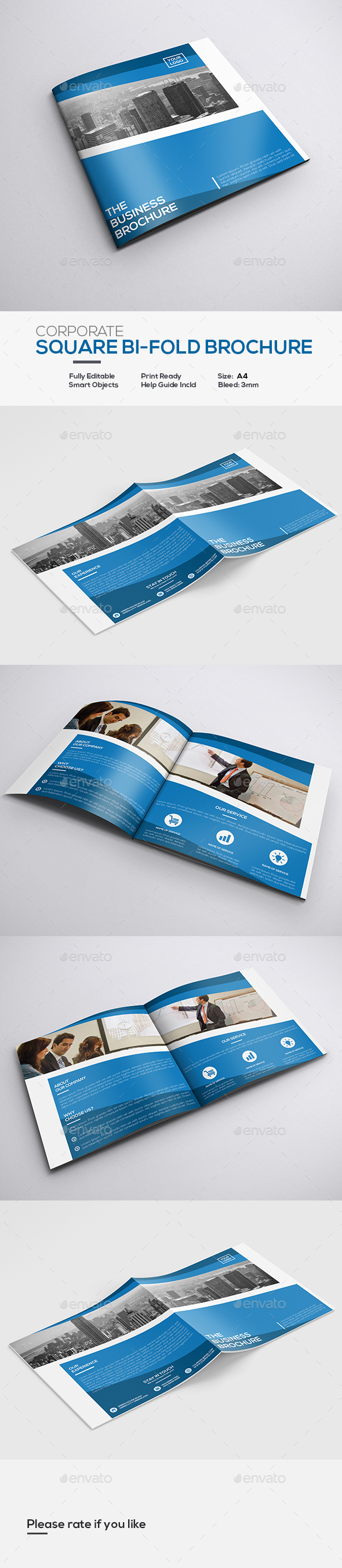 Square Bifold Brochure - Corporate Brochures
