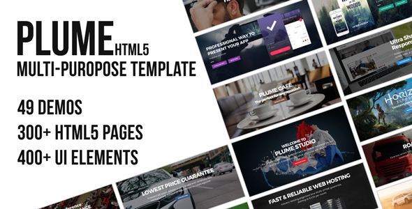 PLUME HTML5 Multi-Purpose Template - Corporate Site Templates