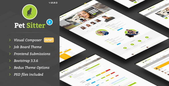 Pet Sitter - Job Board Responsive WordPress Theme - Directory & Listings Corporate