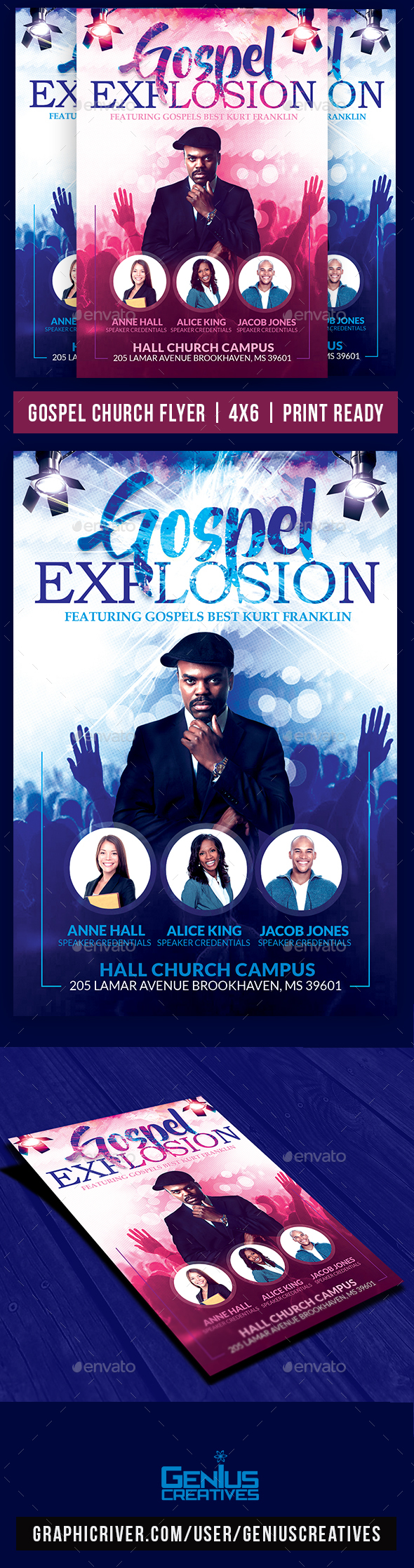 Gospel Explosion Church Flyer - Church Flyers