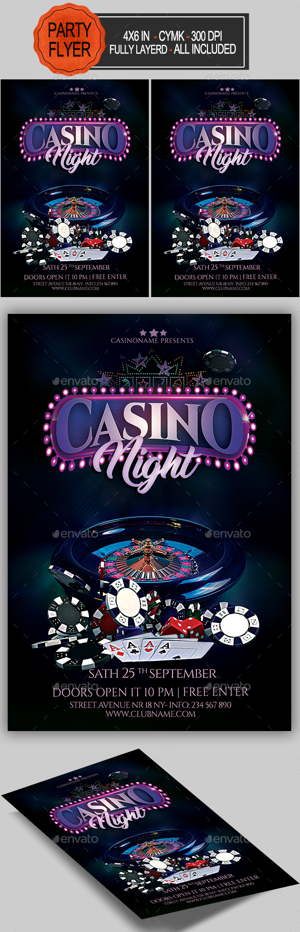 Casino Flyer - Clubs & Parties Events