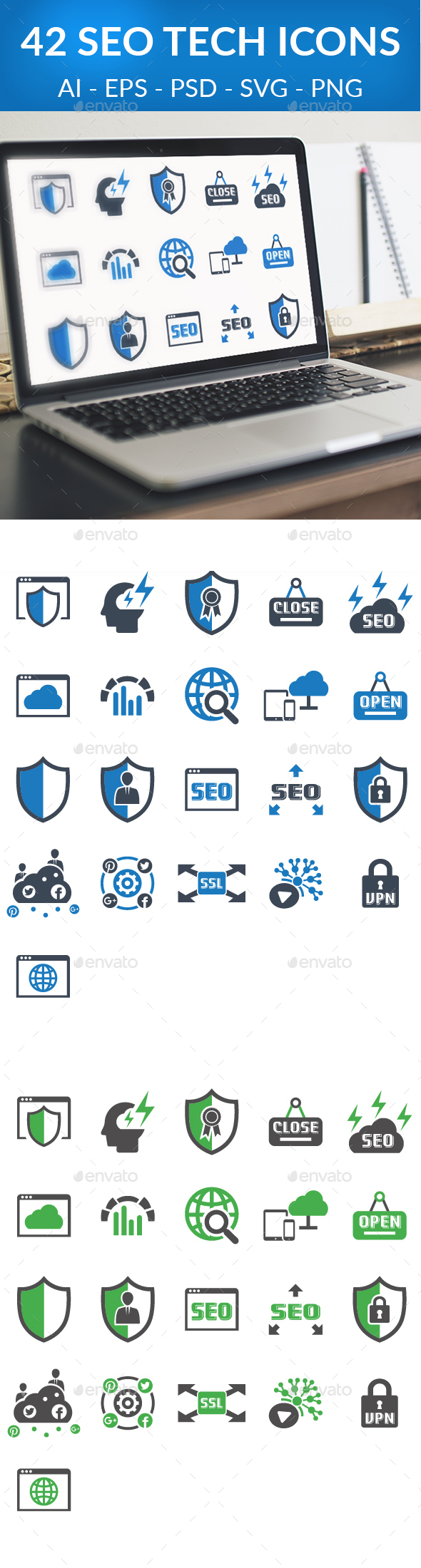 42 Seo Tech - Business Icons