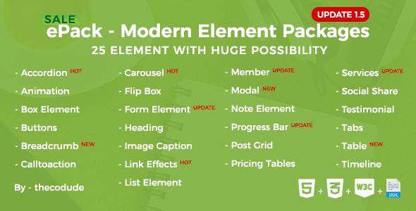 ePack -  25 CSS3 Ultimate Element Packages