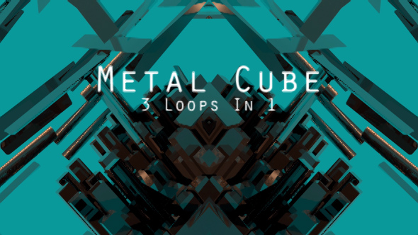 Metal Cube Background Or Vj Loops 3 In 1