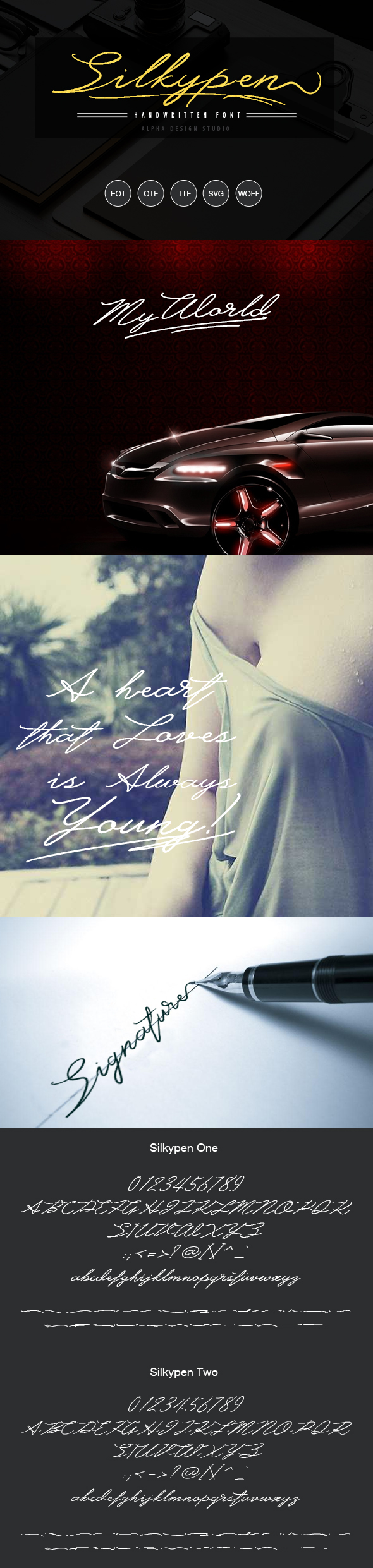 Silkypen Script TypeFace - Hand-writing Script