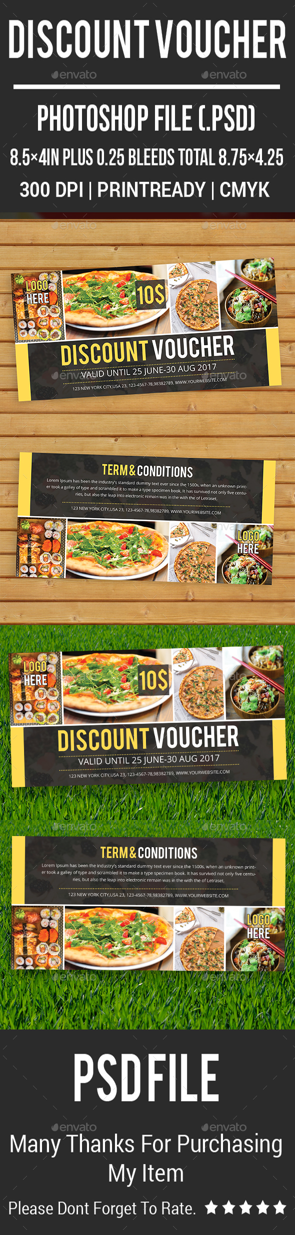 Discount Voucher - Cards & Invites Print Templates