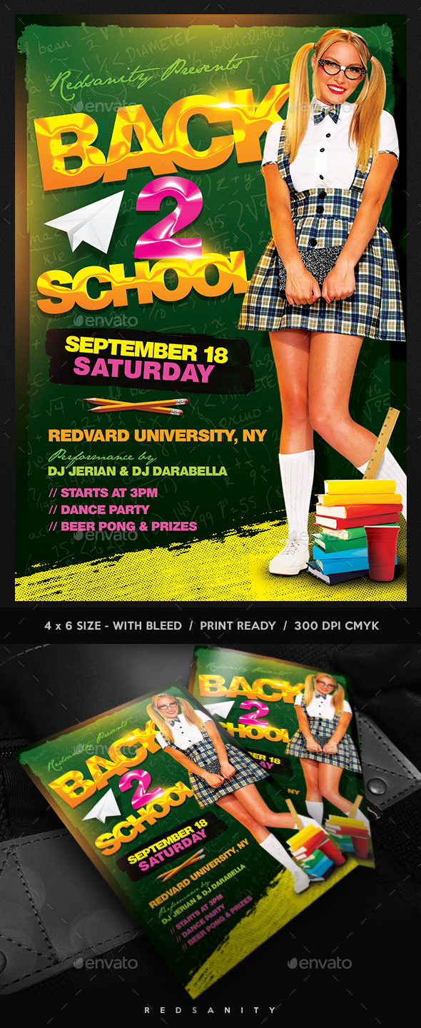 Back 2 School Flyer - Clubs & Parties Events