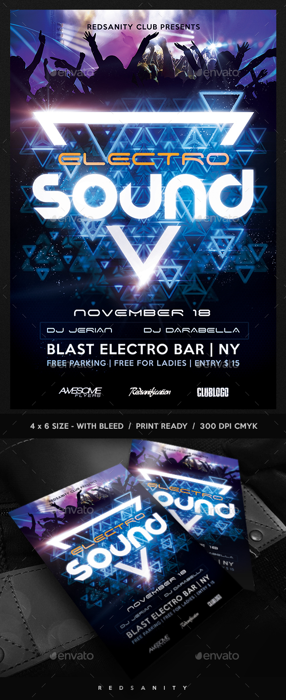 Electro Sound Flyer - Clubs & Parties Events