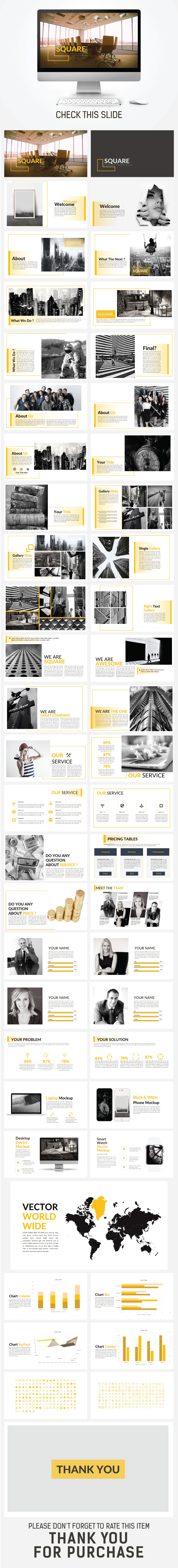 SQUARE Powerpoint Template - Business PowerPoint Templates