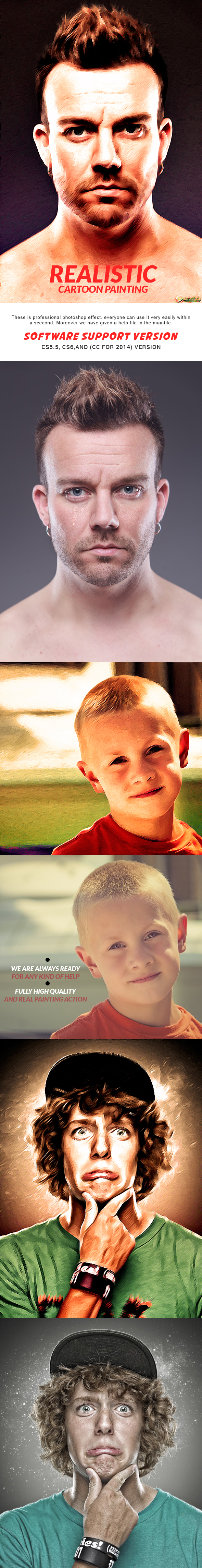 Realistic Cartoon Painting - Photo Effects Actions
