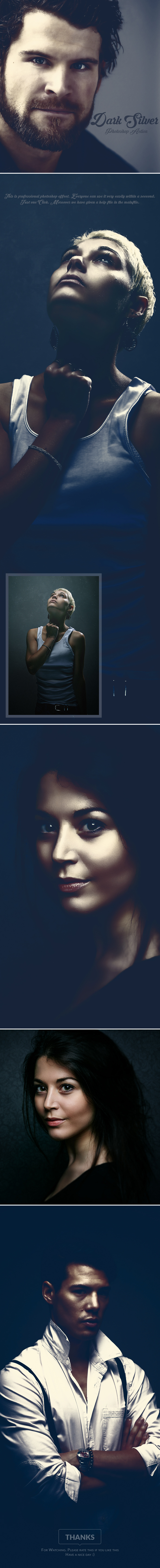 Dark Silver Photoshop Action - Photo Effects Actions