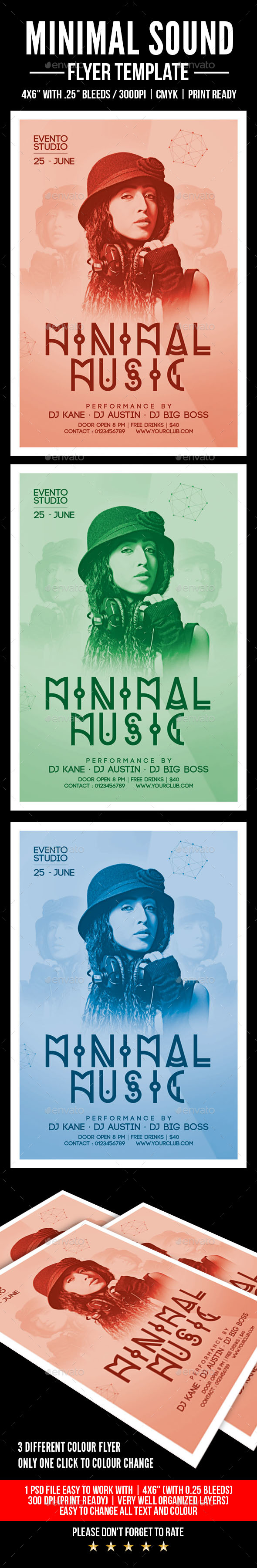 Minimal Music Flyer - Flyers Print Templates
