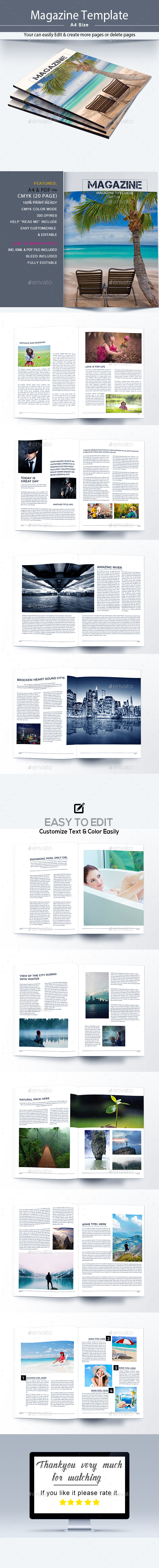 Magazine Template - Magazines Print Templates