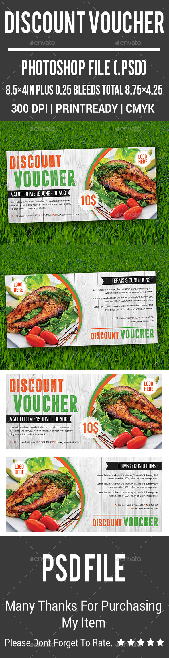 Discount Voucher - Cards & Invites Print Templates