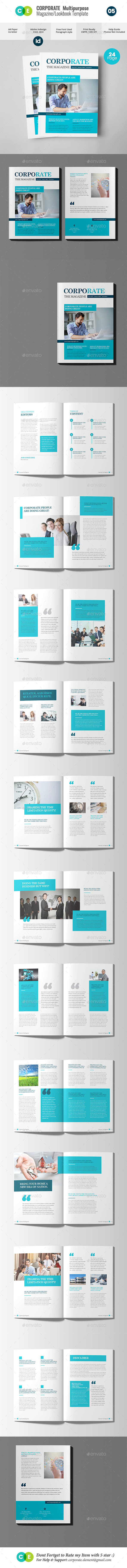 Corporate | Multipurpose Magazine Lookbook V05 - Magazines Print Templates
