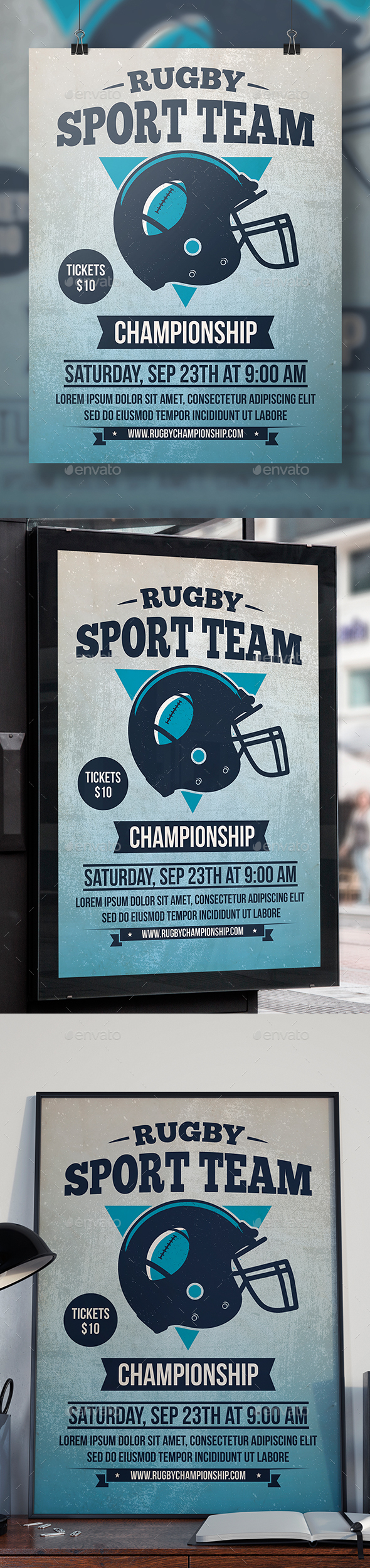 Rugby Tournament Flyer Template - Sports Events