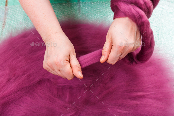 arranging of the second layer of fibers on layout - Stock Photo - Images