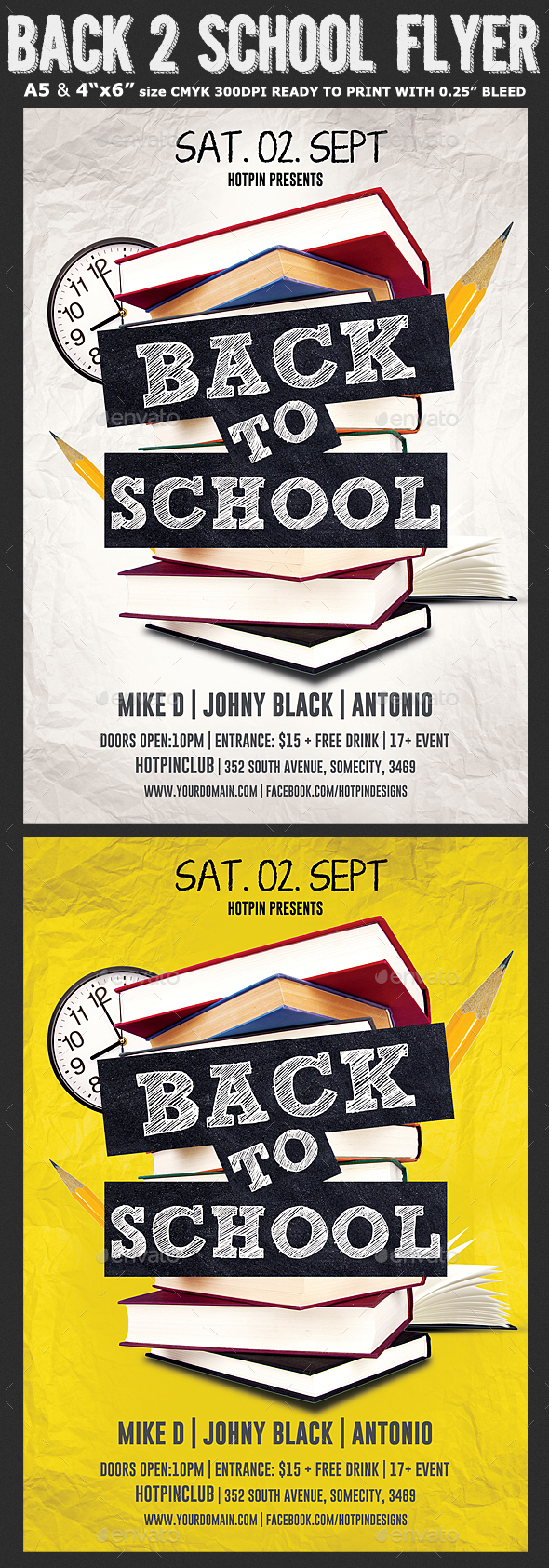 Back to School Party Flyer Template - Events Flyers