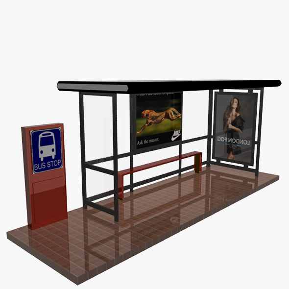 Bus Stop Shelter - 3Docean 20445270