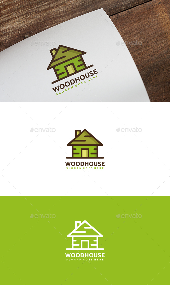 Wood House Logo - Buildings Logo Templates