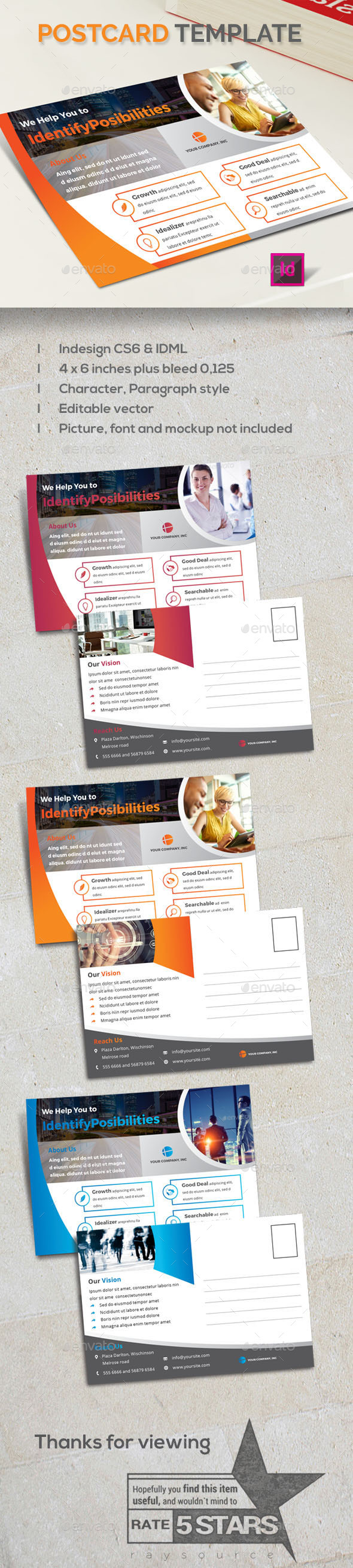 Business Post Card Template - Cards & Invites Print Templates