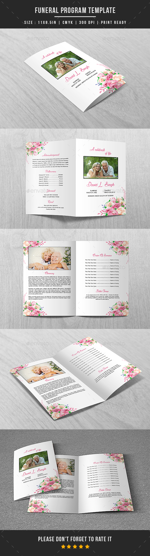 Funeral Program Template V03 - Informational Brochures