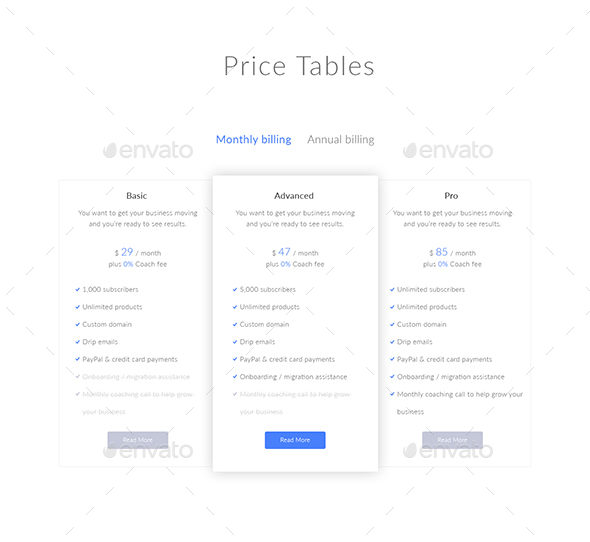 Price Tables by Doony GraphicRiver
