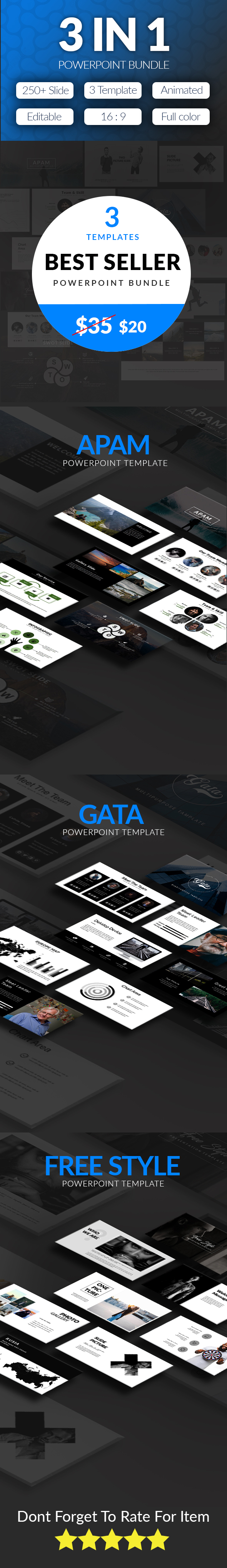 Bundle Powerpoint 3 IN 1 - PowerPoint Templates Presentation Templates