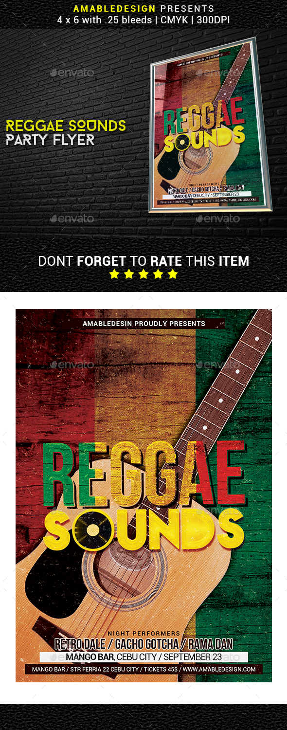 GraphicRiver Reggae Sounds Flyer 20447156 GraphicRiver Reggae Sounds Flyer 20447156