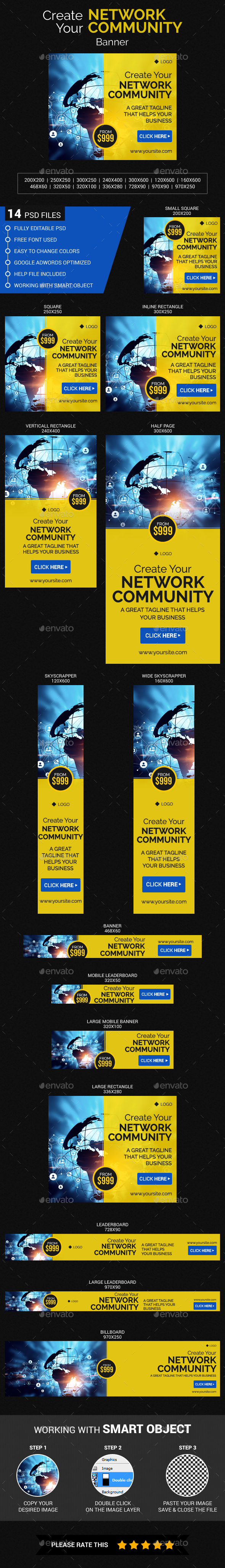 Network Community - Banners & Ads Web Elements